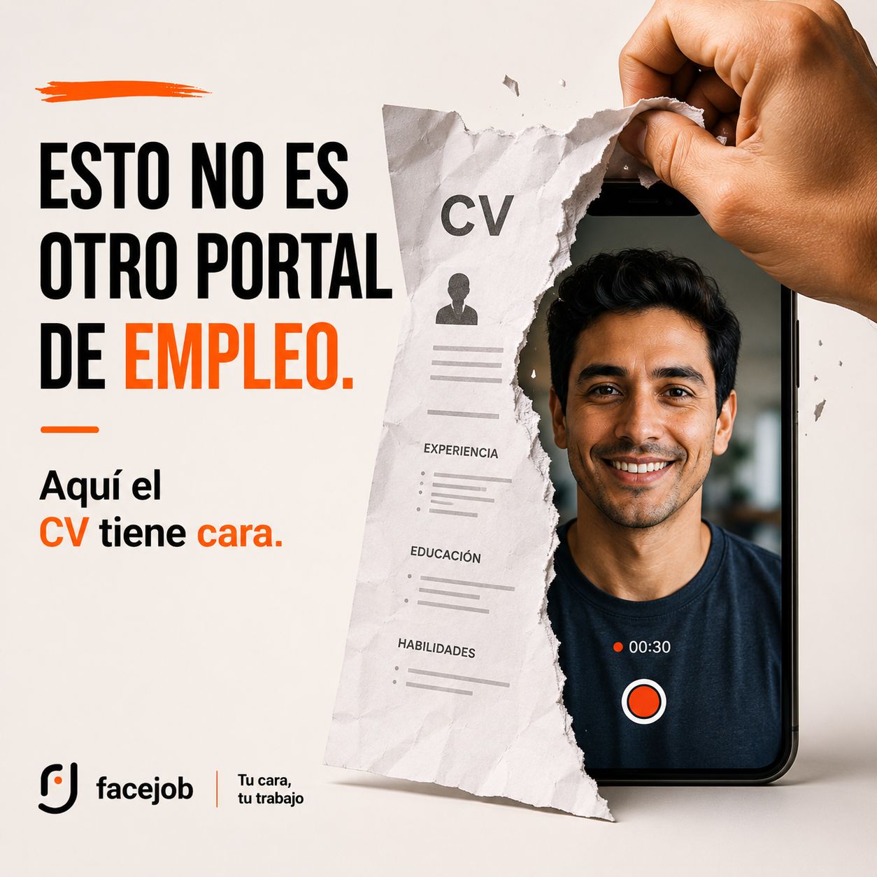 Esto no es otro portal de empleo. Aquí el CV tiene cara.